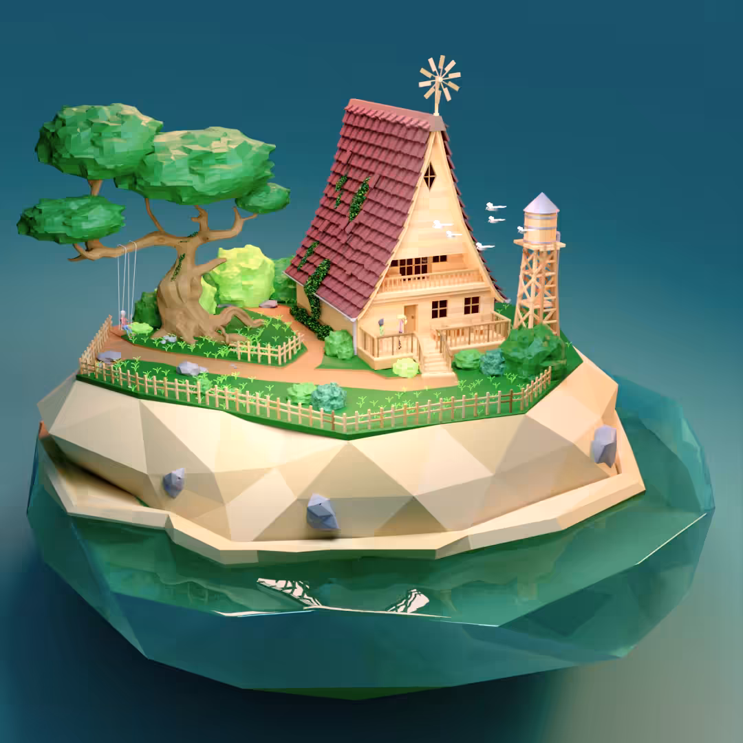 Peaceful Time on Isolated Island