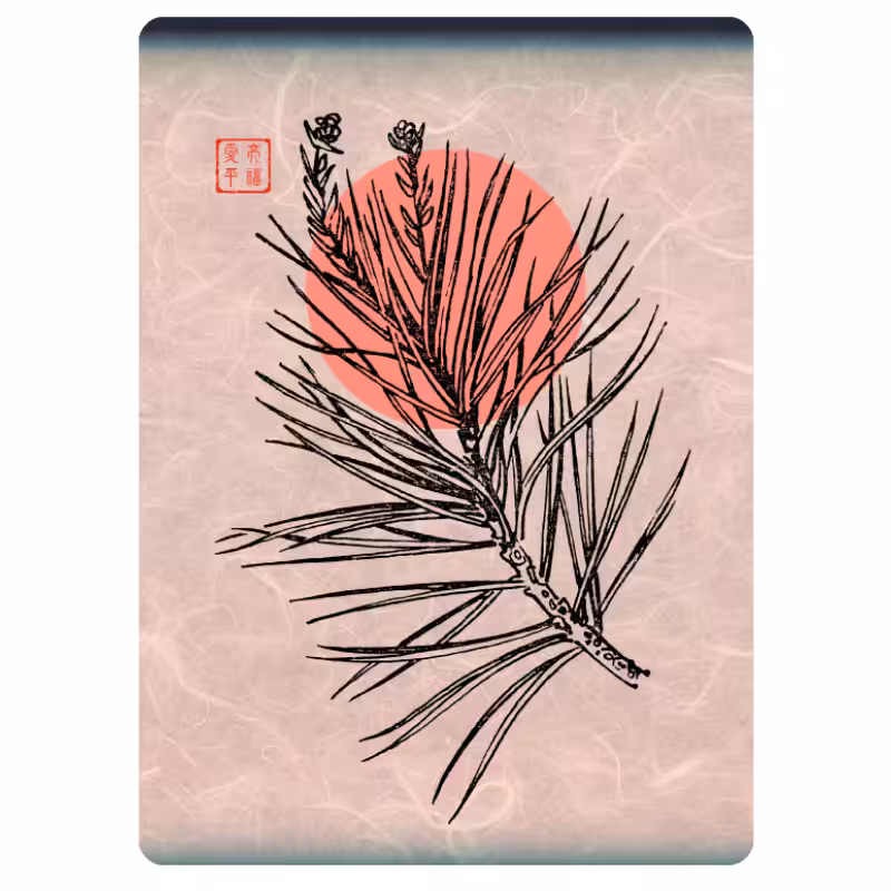 Zen flower card #4