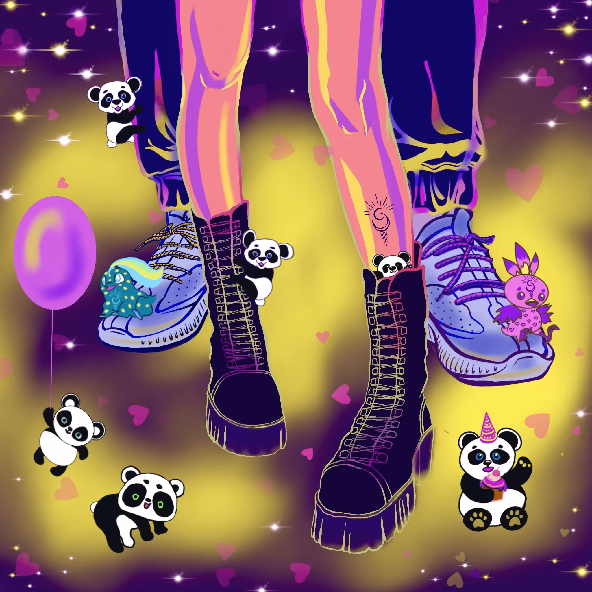 Pandas on the Other Side of Moon 