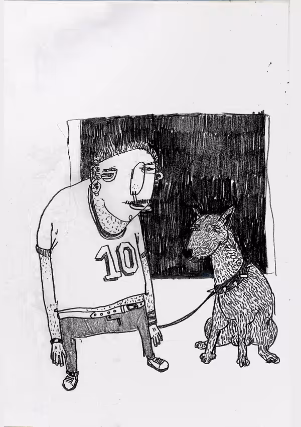 Dude with his dog
