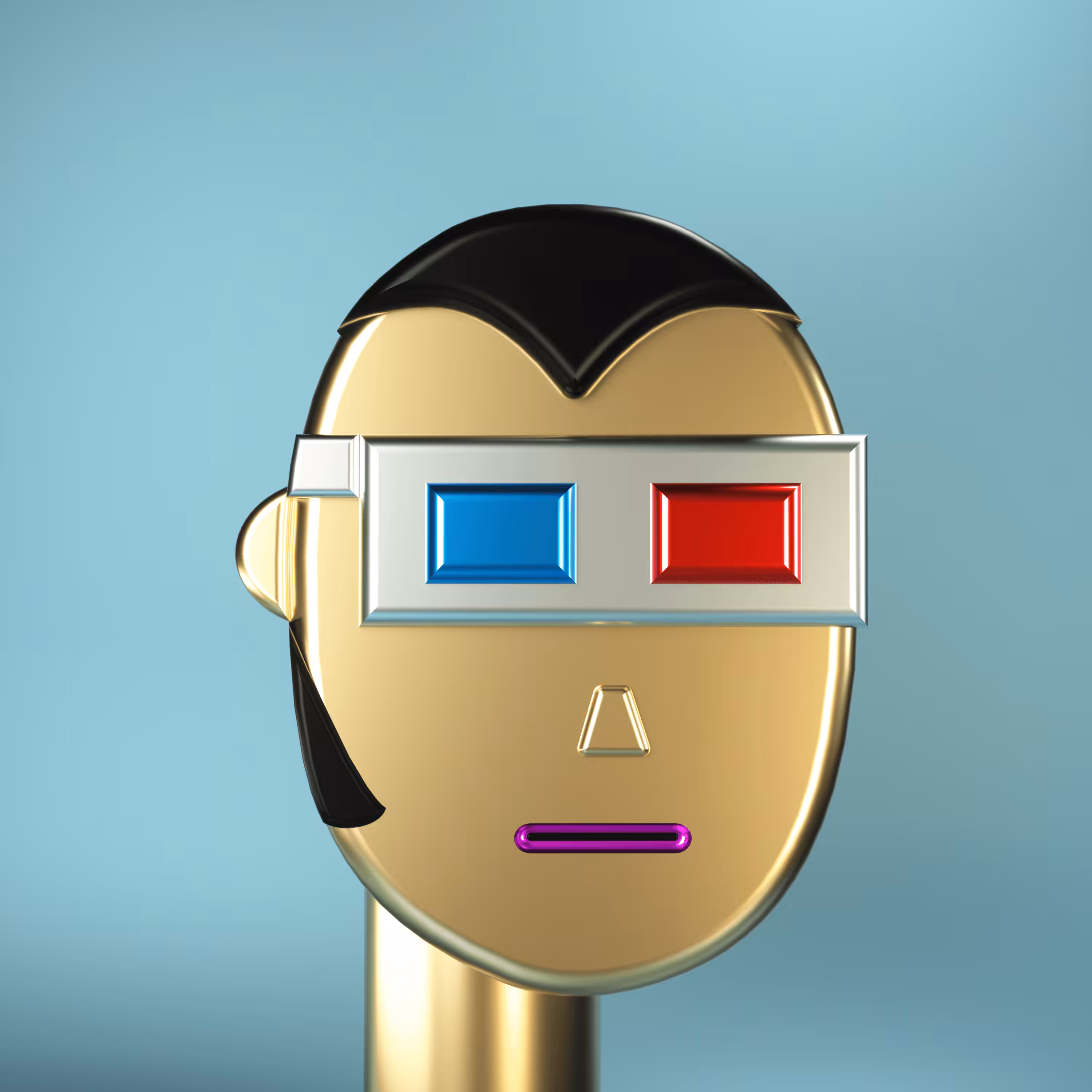 3D Chrome Punks: 3D Chrome Punk #0422