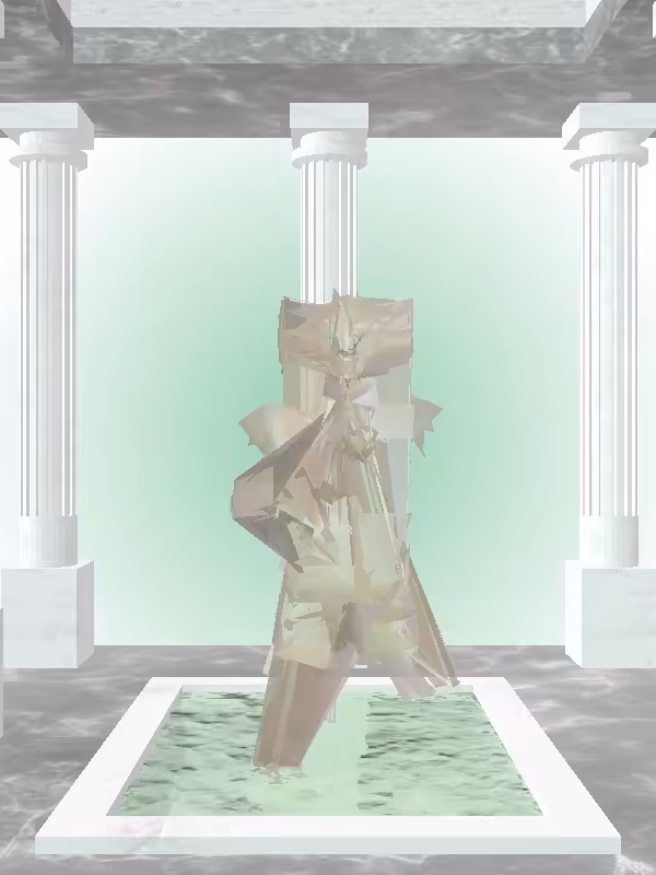 HeavenComputer: The Fading Praying Olive Rust Woman #4604
