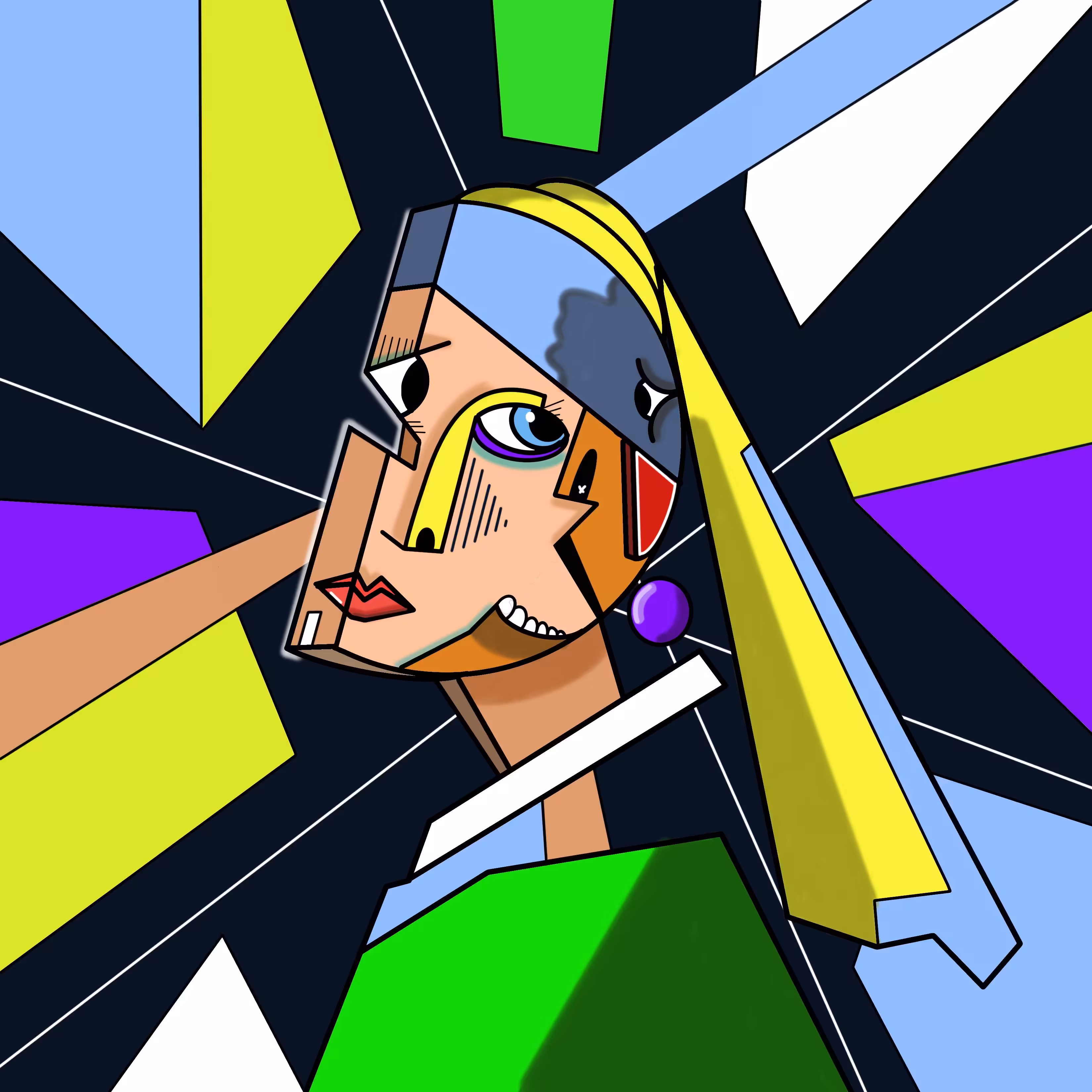 The cube with a pearl