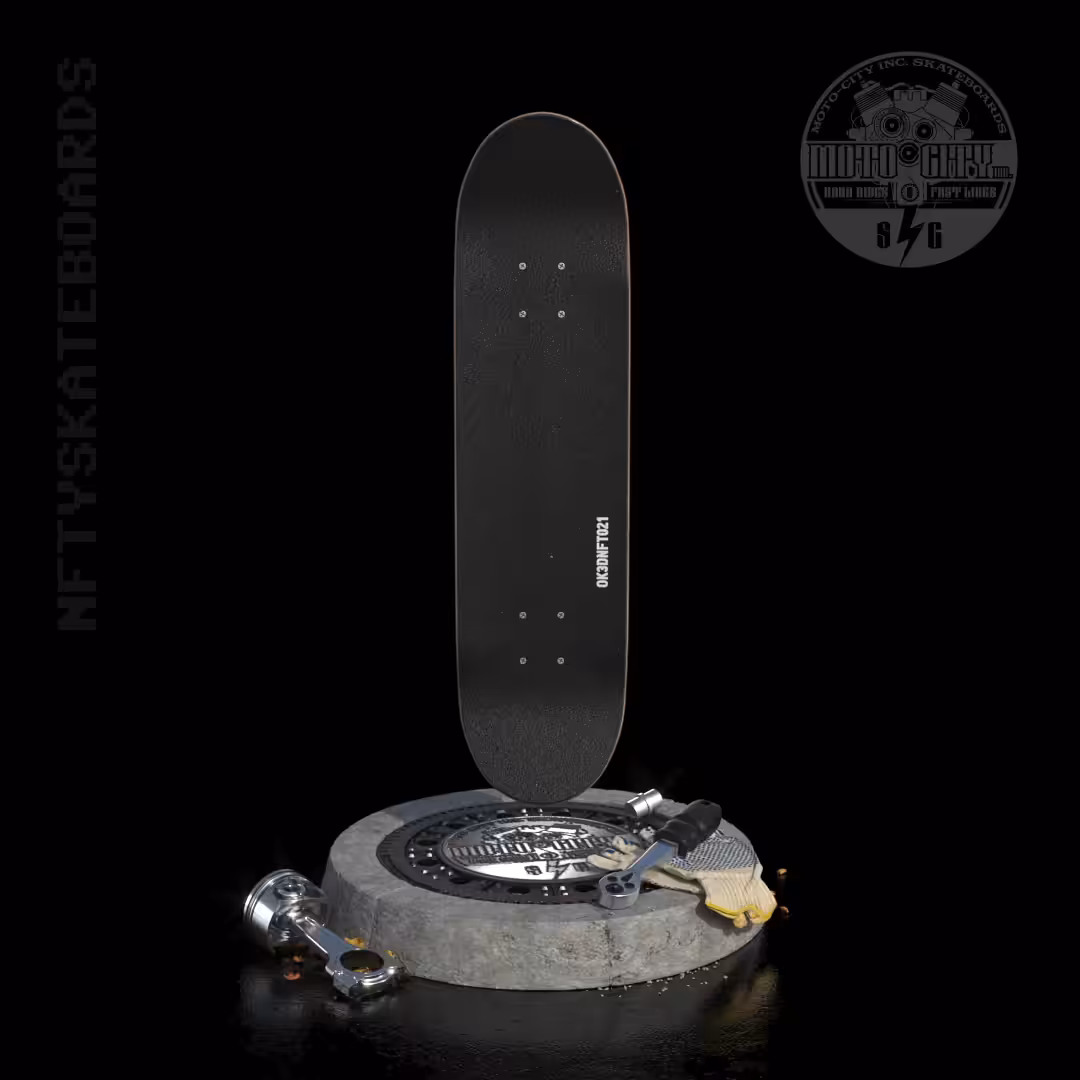 nftyskateboards NFT#021 - Motocity "Metal-Script"