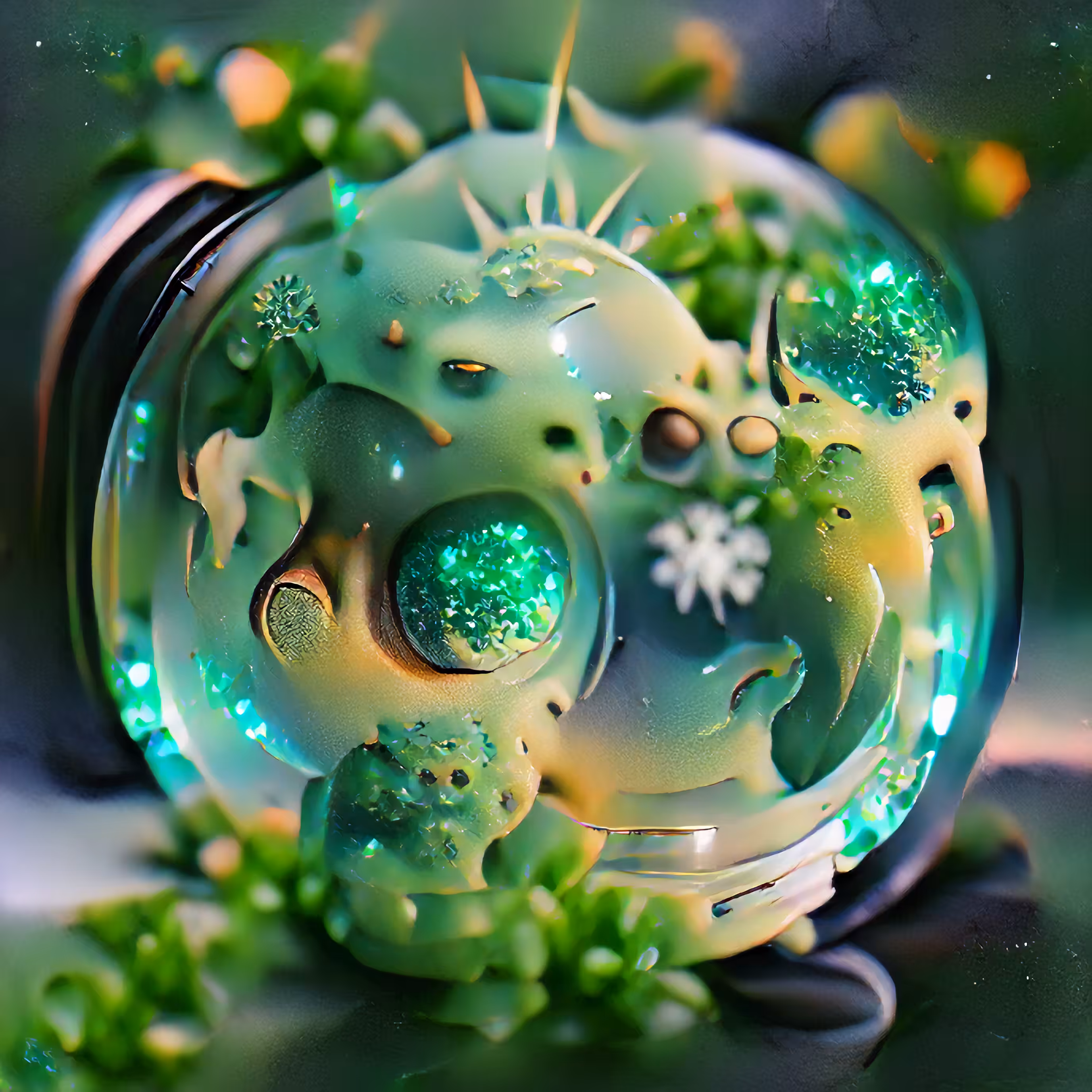 "Atomic Amoeba Snow Globe" - forrest
