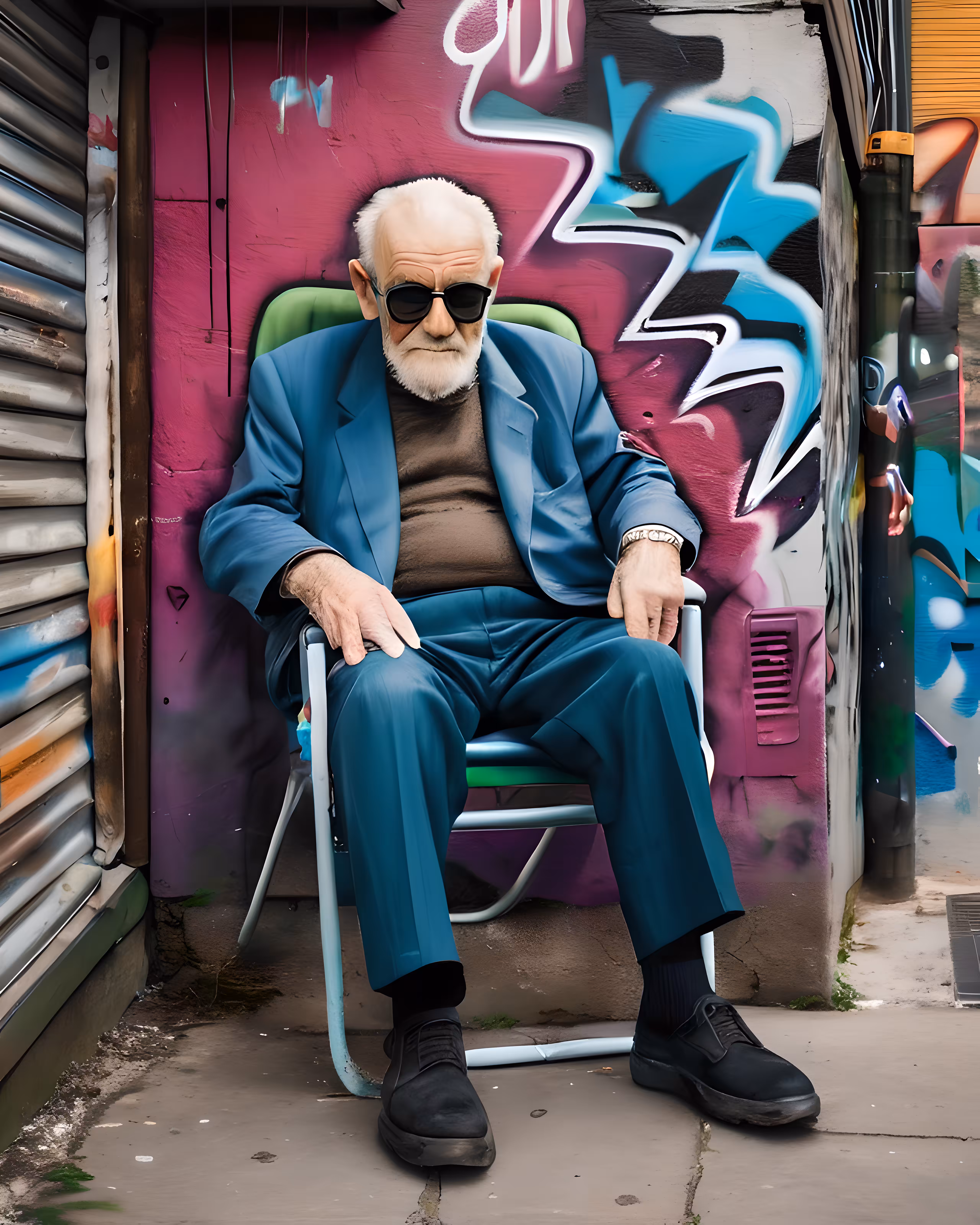 Street Art Old Dude No. 4