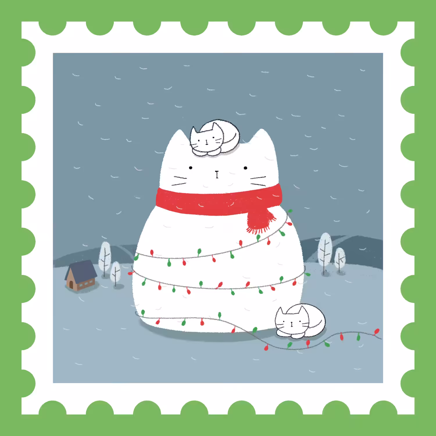 [JOOJOOBBOX #419] Cat snowman