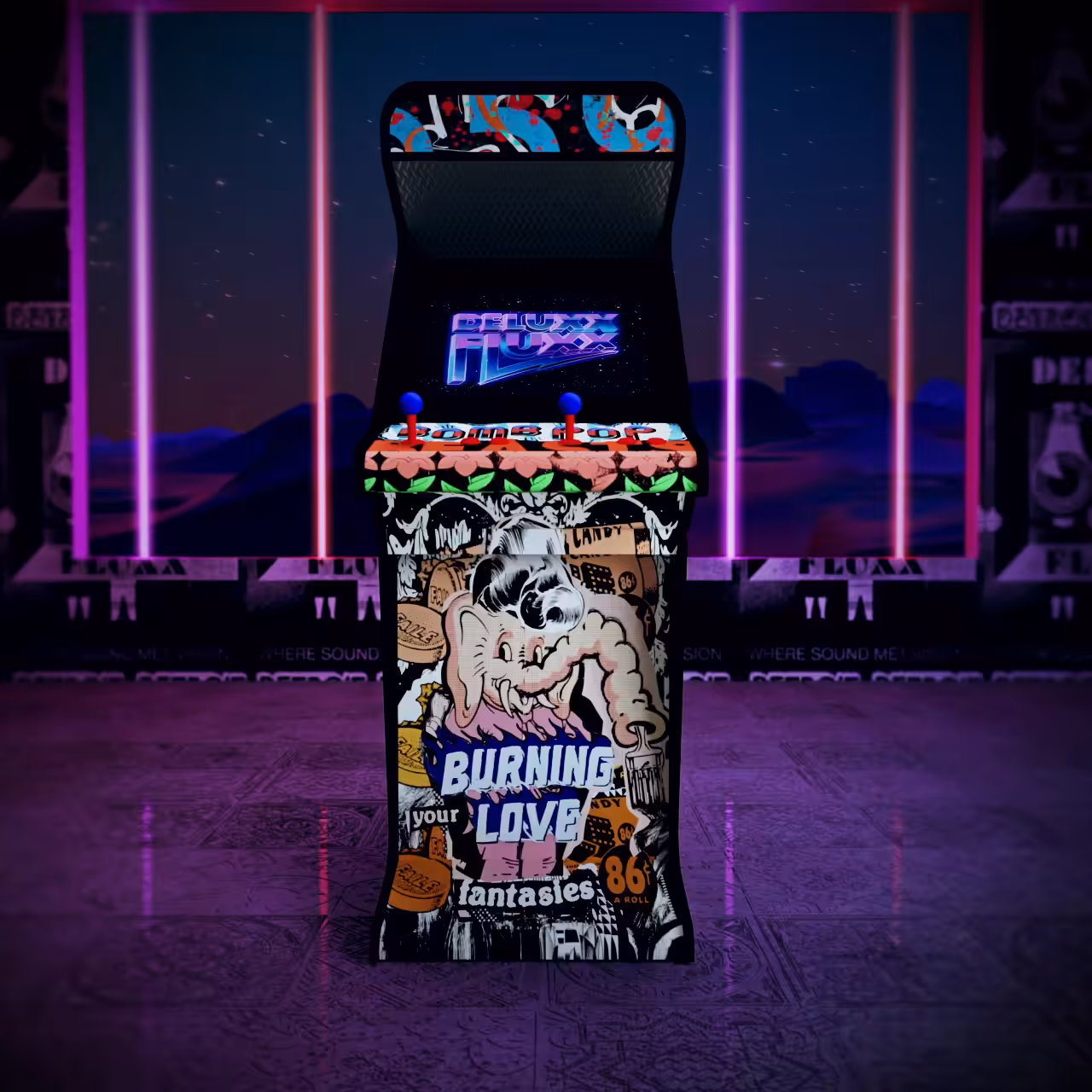Bomb Pop Burning Cabinet