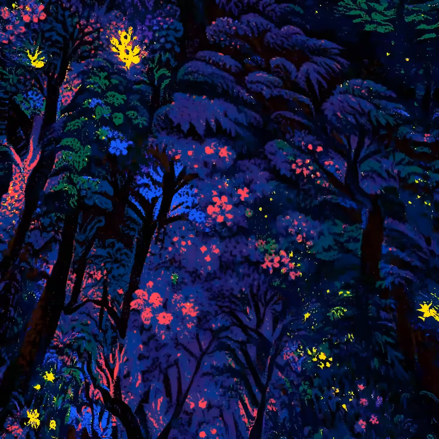 floresta das árvores luminosas
