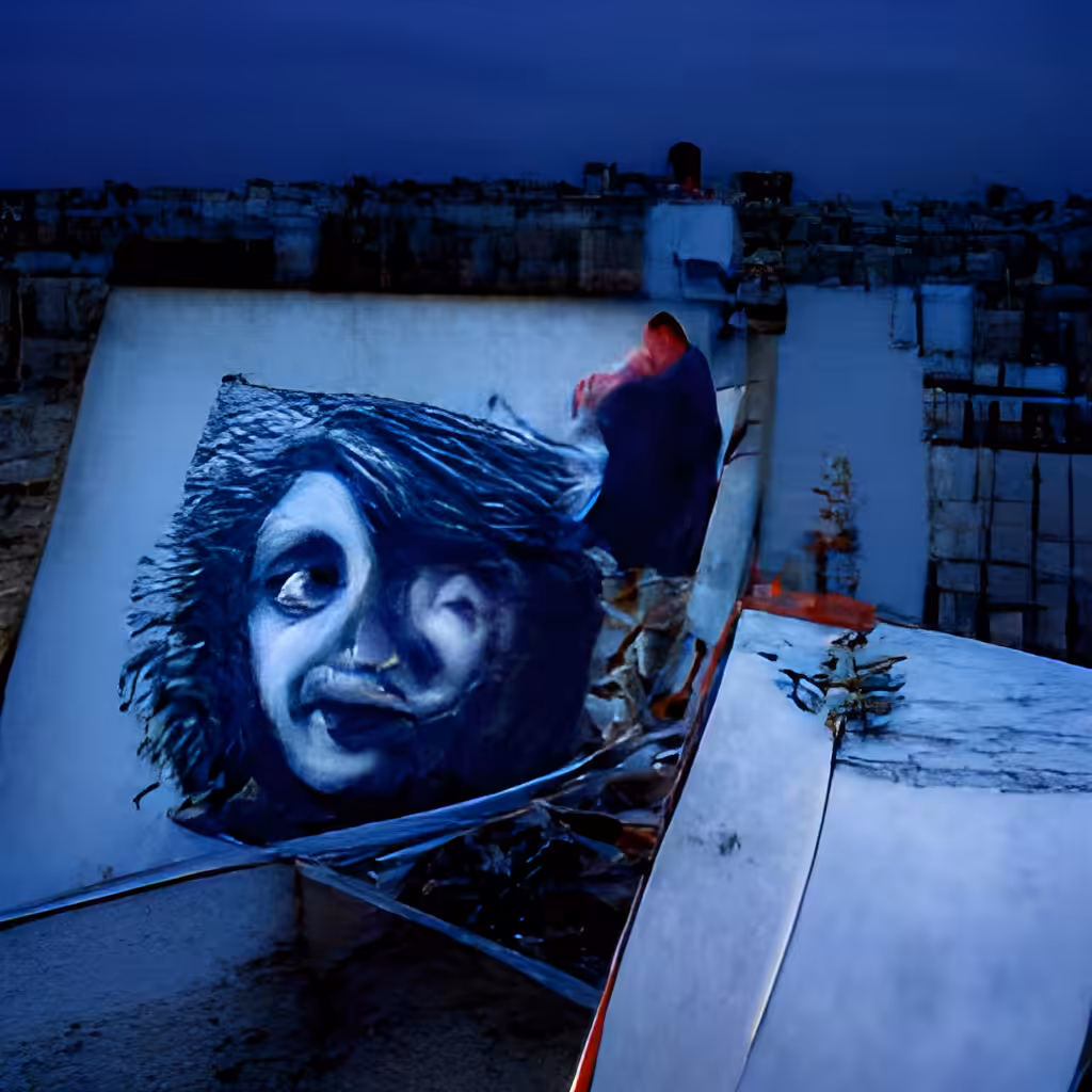 Paris Rooftop Painter No. 9