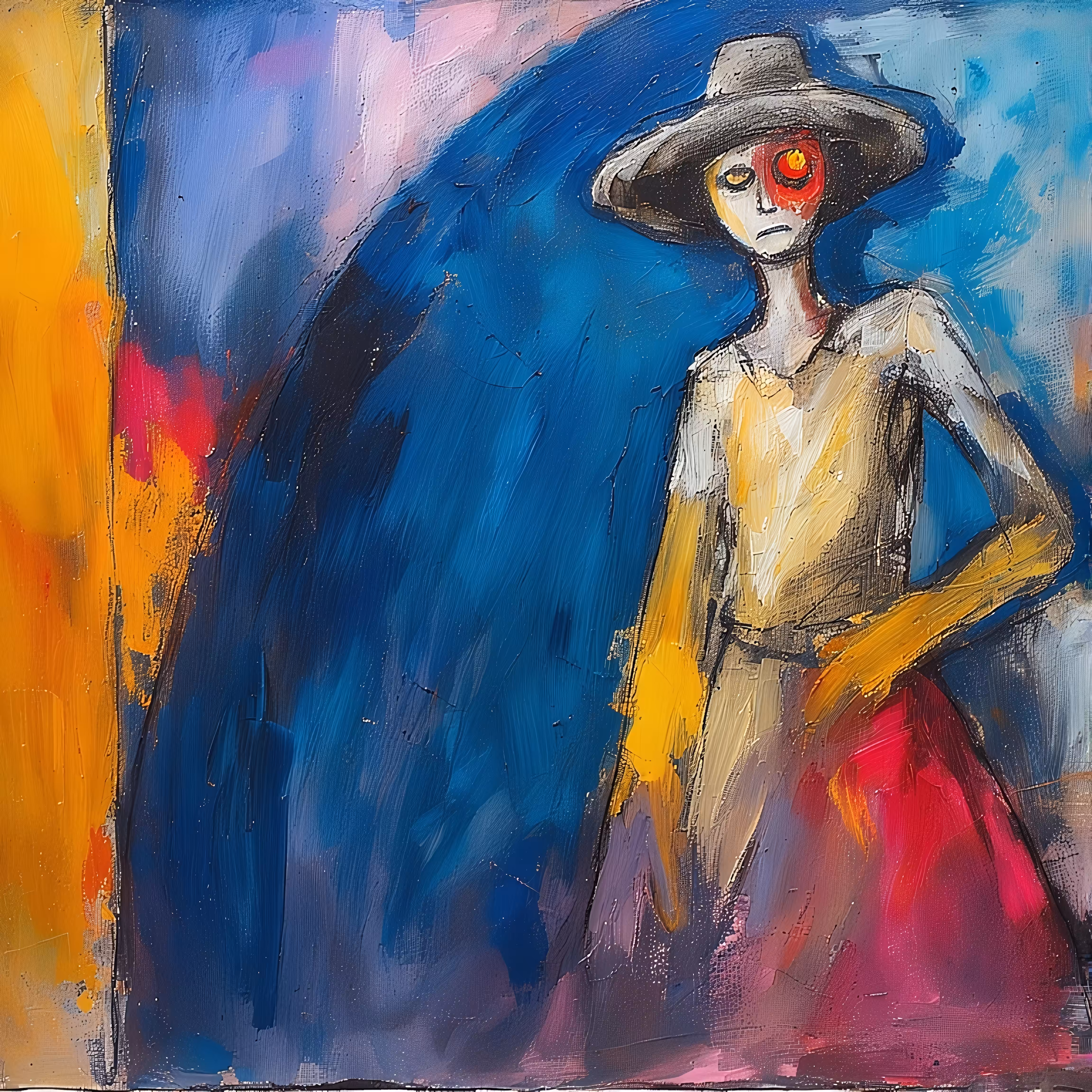 365 Brushstrokes of the Future: The Blue Sentinel