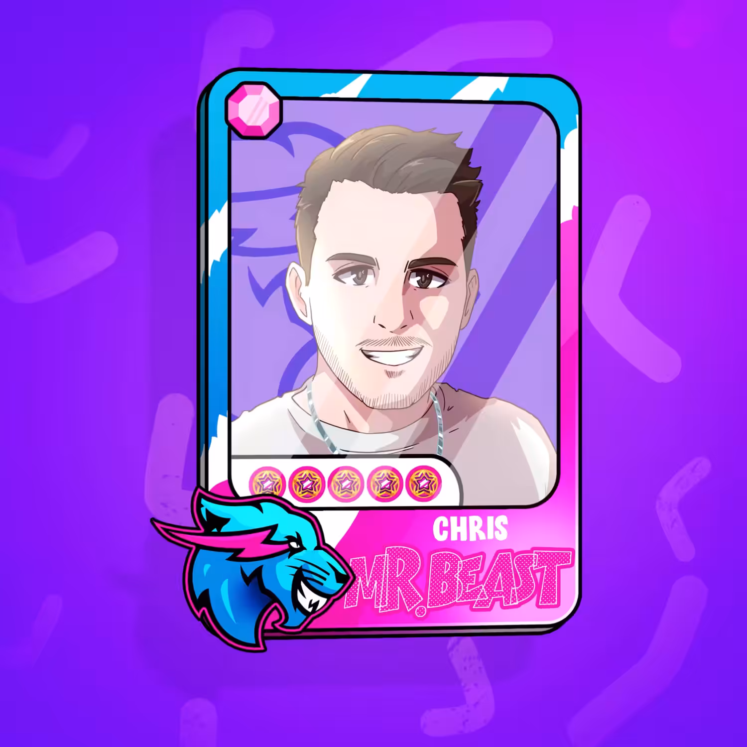 Chris Card from 'Mr.Beast Collectable Cards'