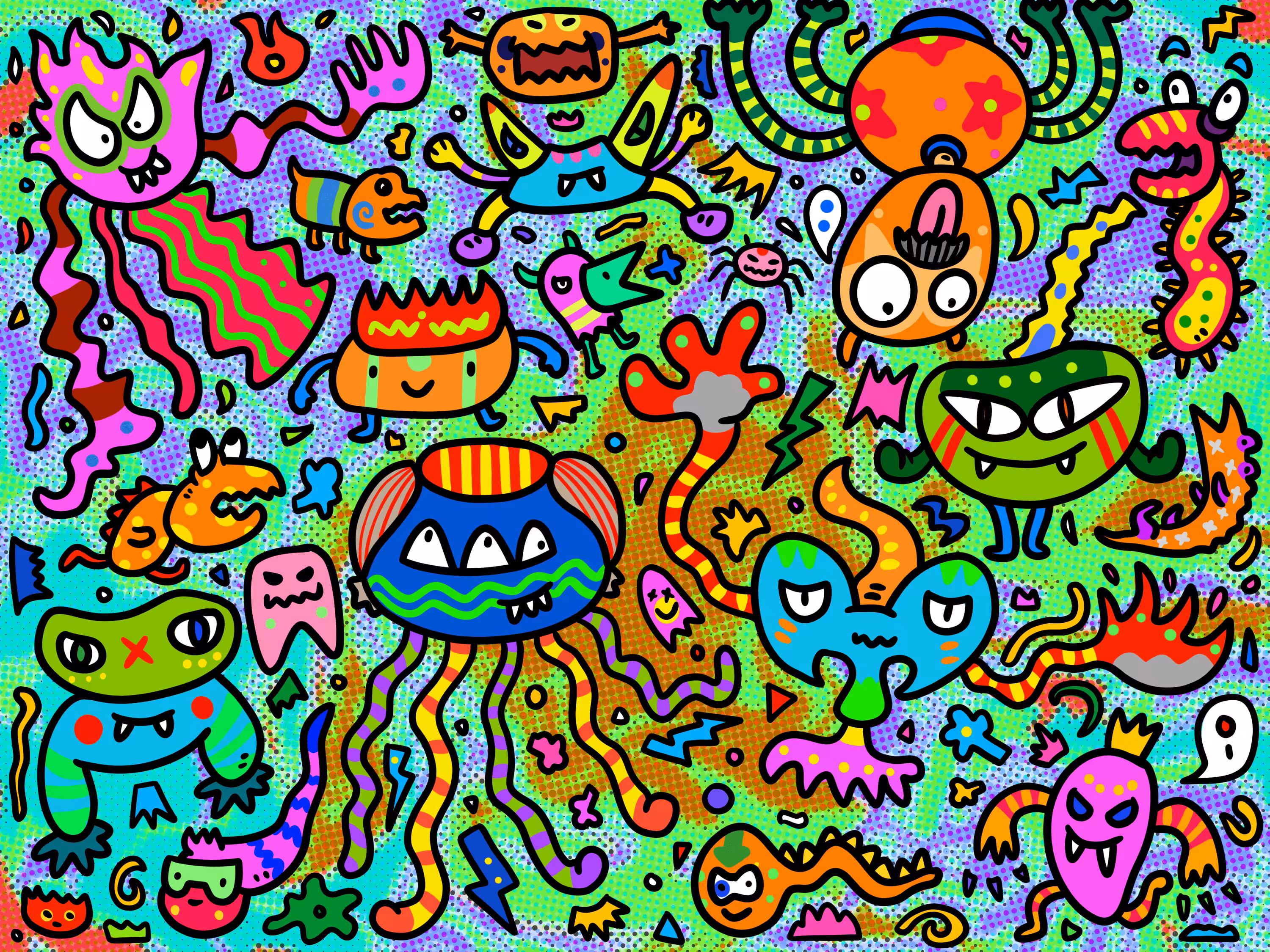 Doodle Monster Family 12