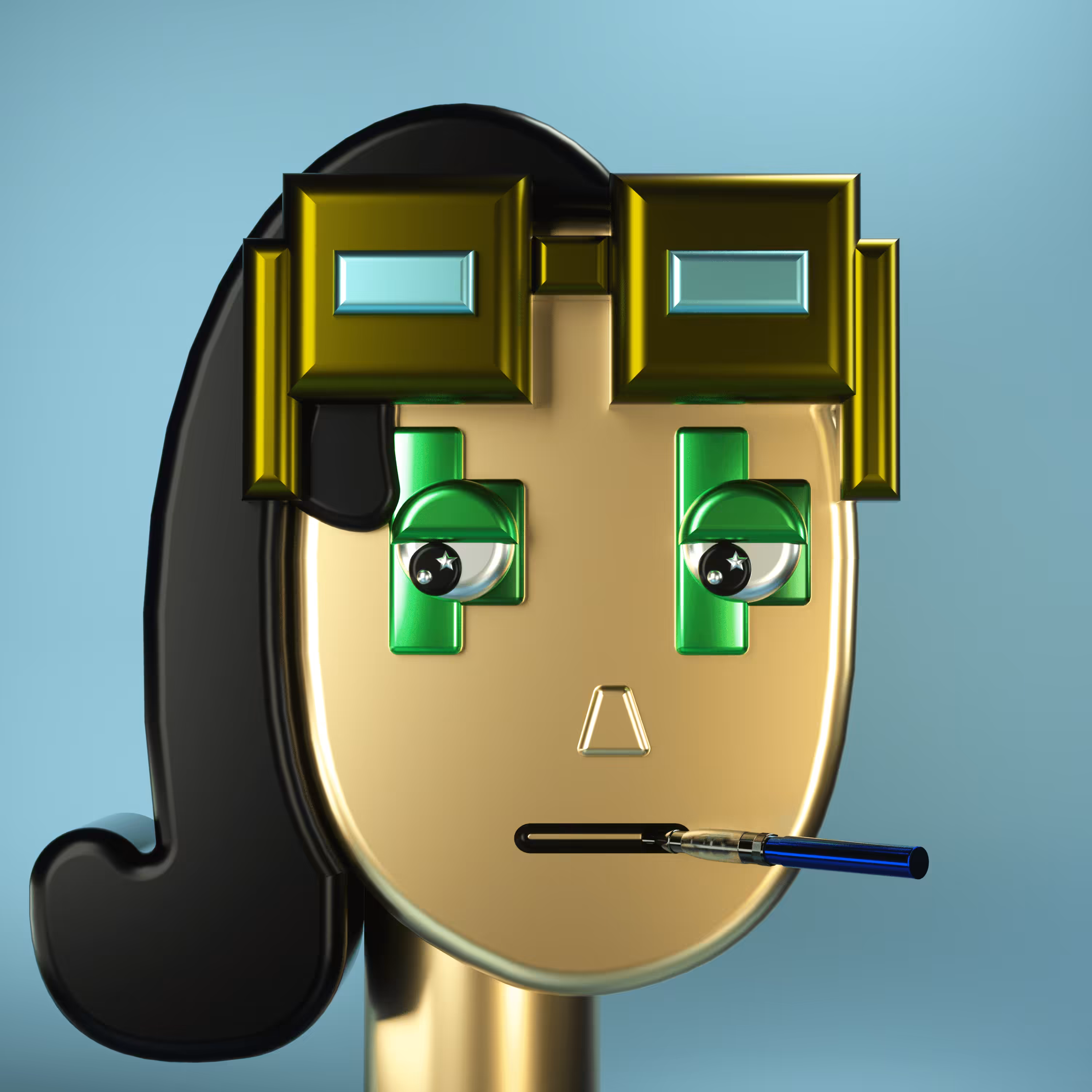 3D Chrome Punks: 3D Chrome Punk #0668