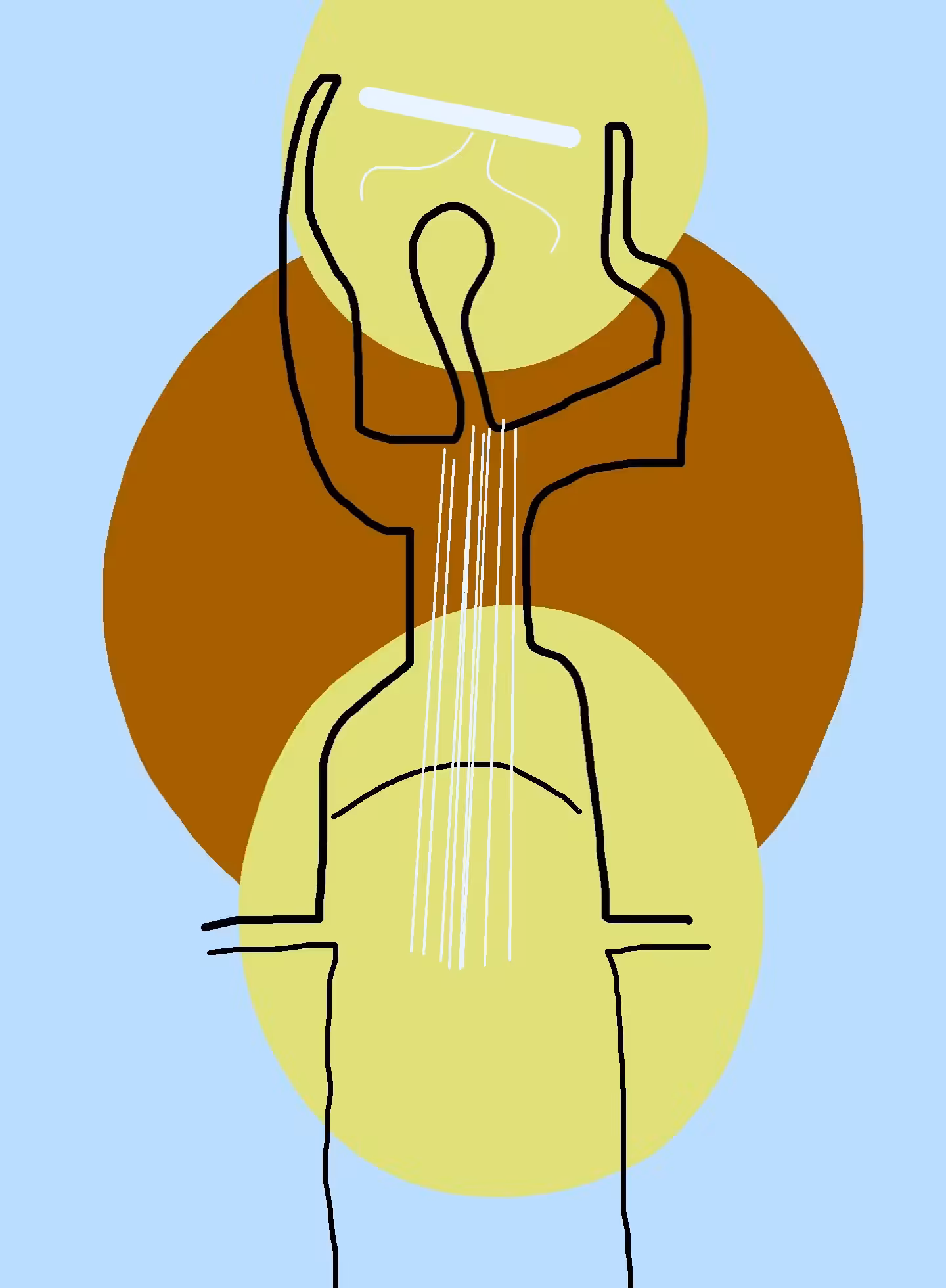 The beginning of style 2 - Stripes and dots: Scroll of Thinkers