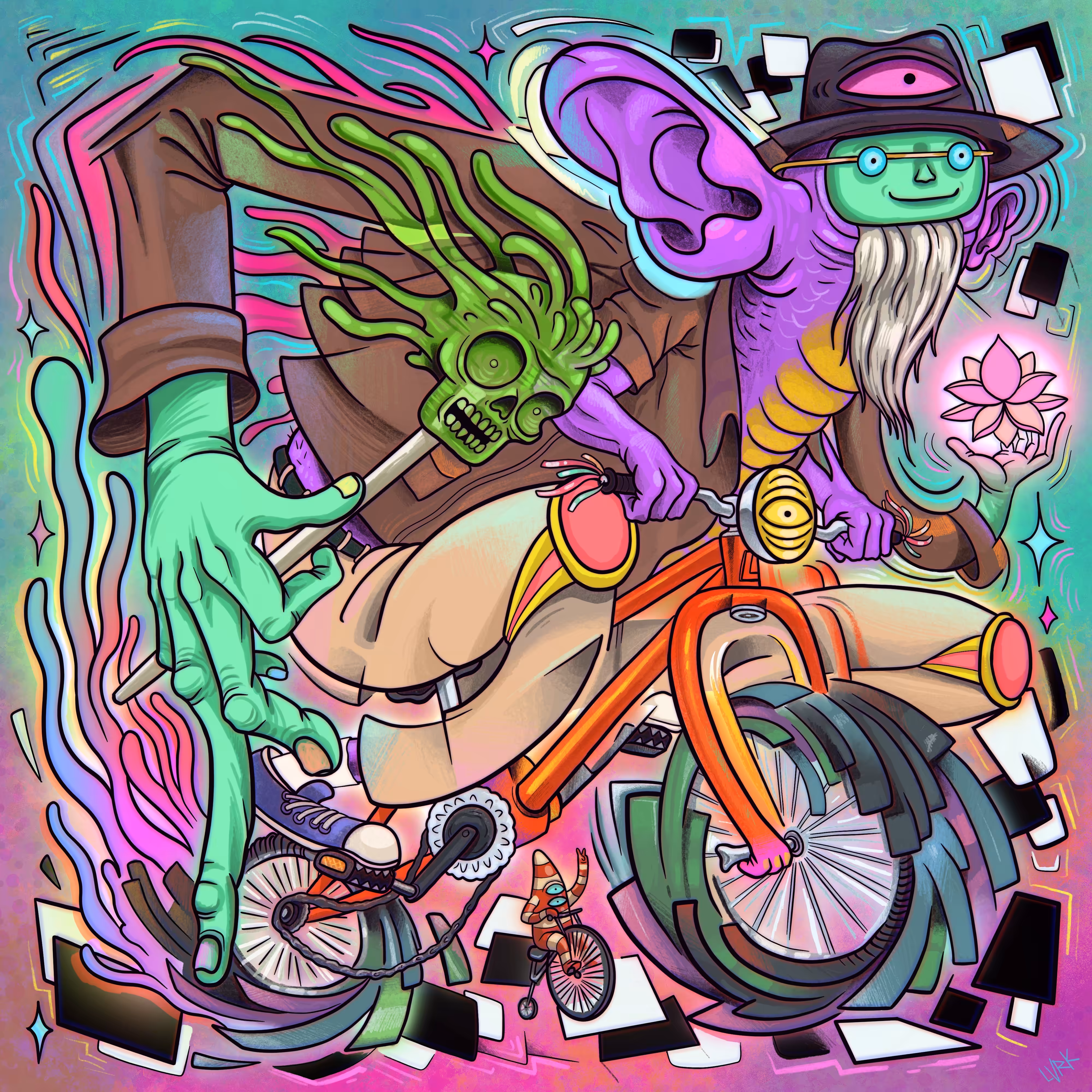 lurk loves you: Two wheels and tripping