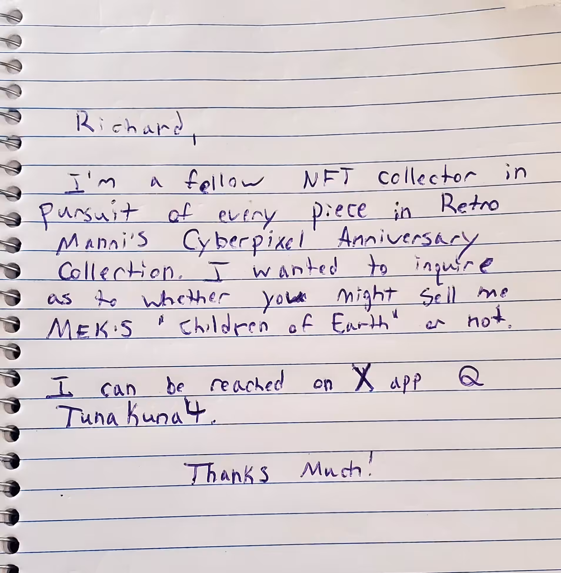 Dear Richard