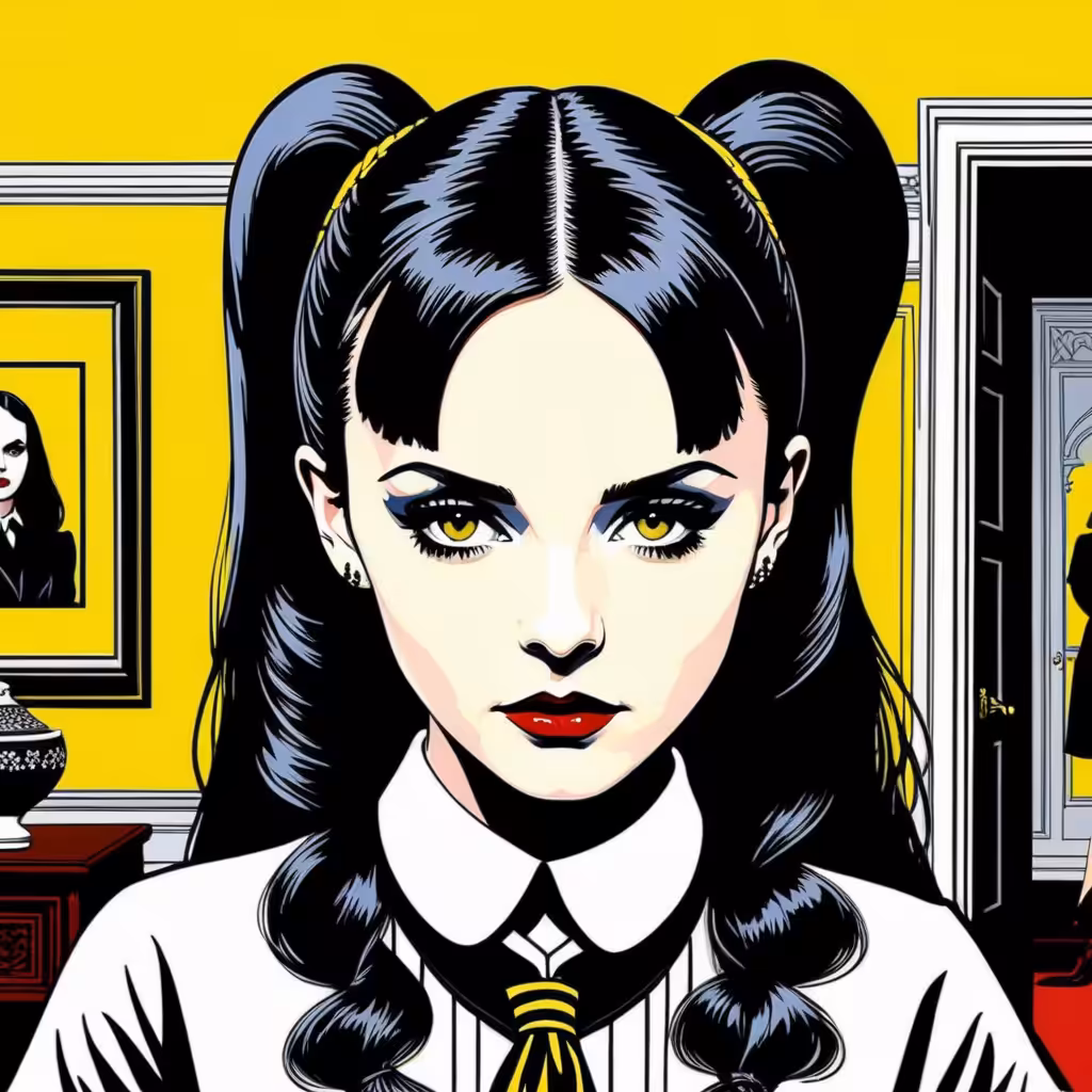 Addams go Pop Art: Wednesday goes Pop #1
