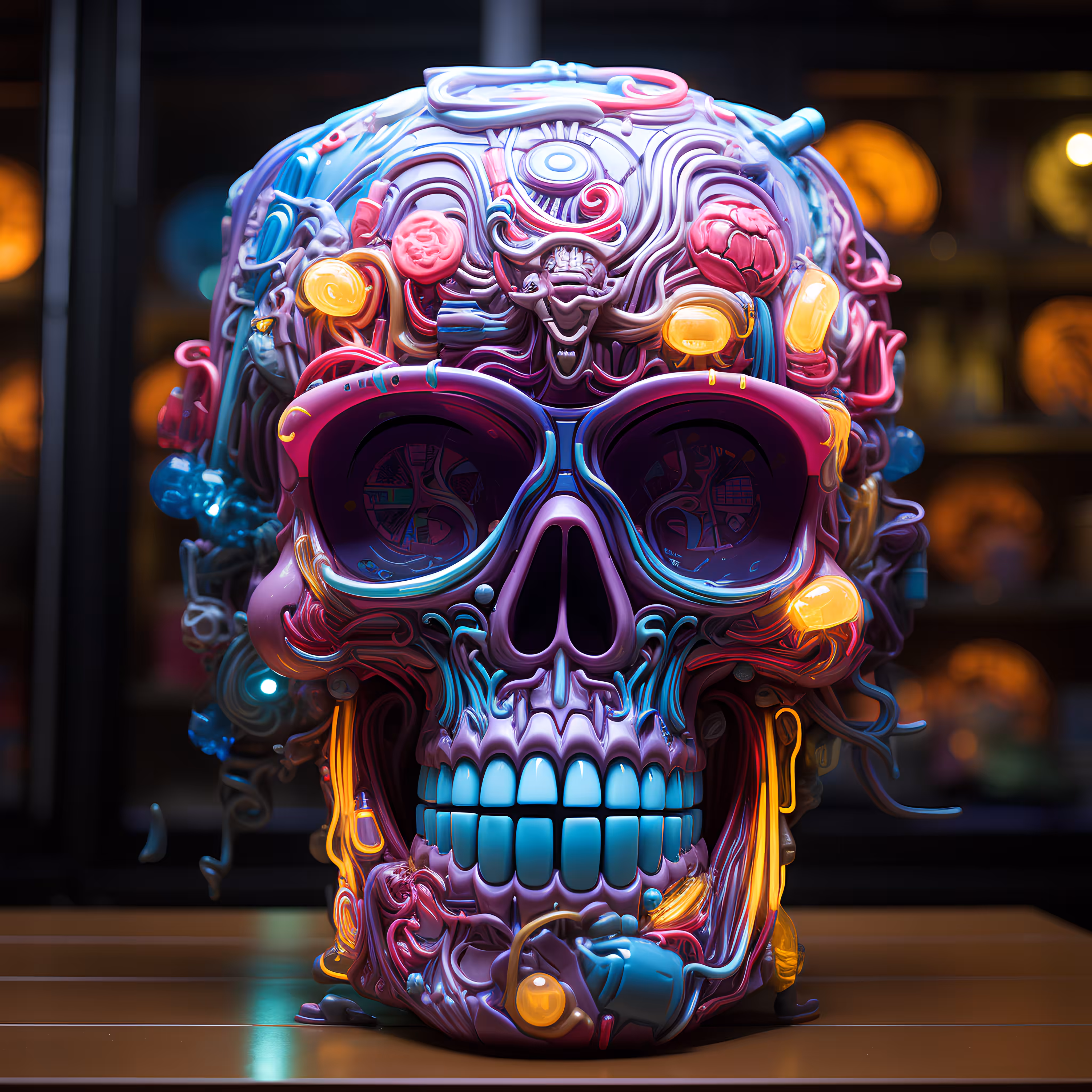 Neon Skull 2 