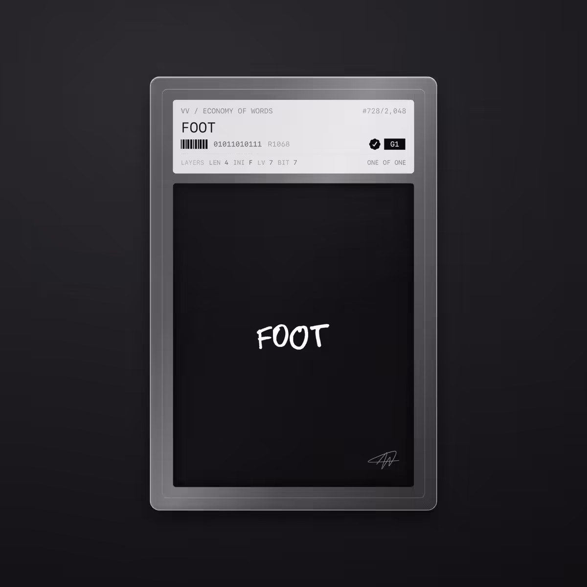 Economy of Words: FOOT · #728