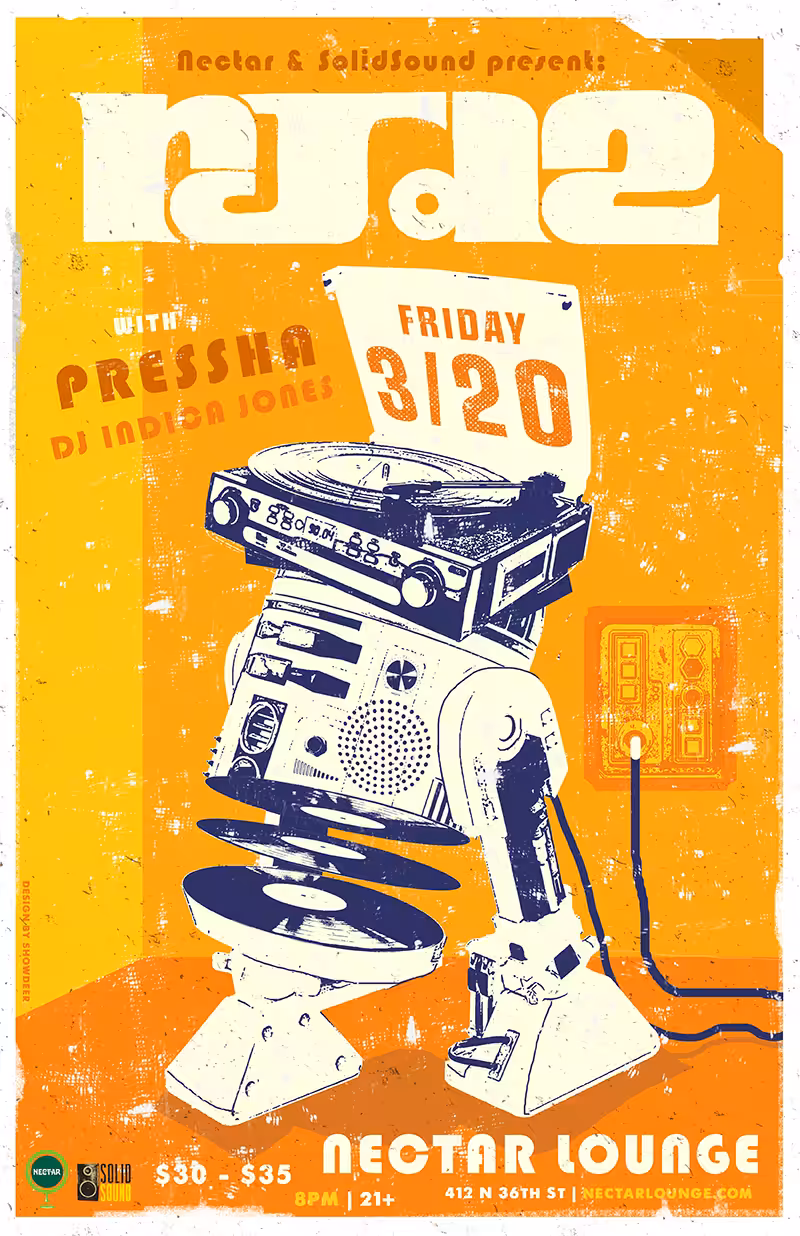 SHOWDEER POSTERS: RJD2 - SEATTLE, WASHINGTON @ NECTAR LOUNGE | MARCH 20TH, 2020