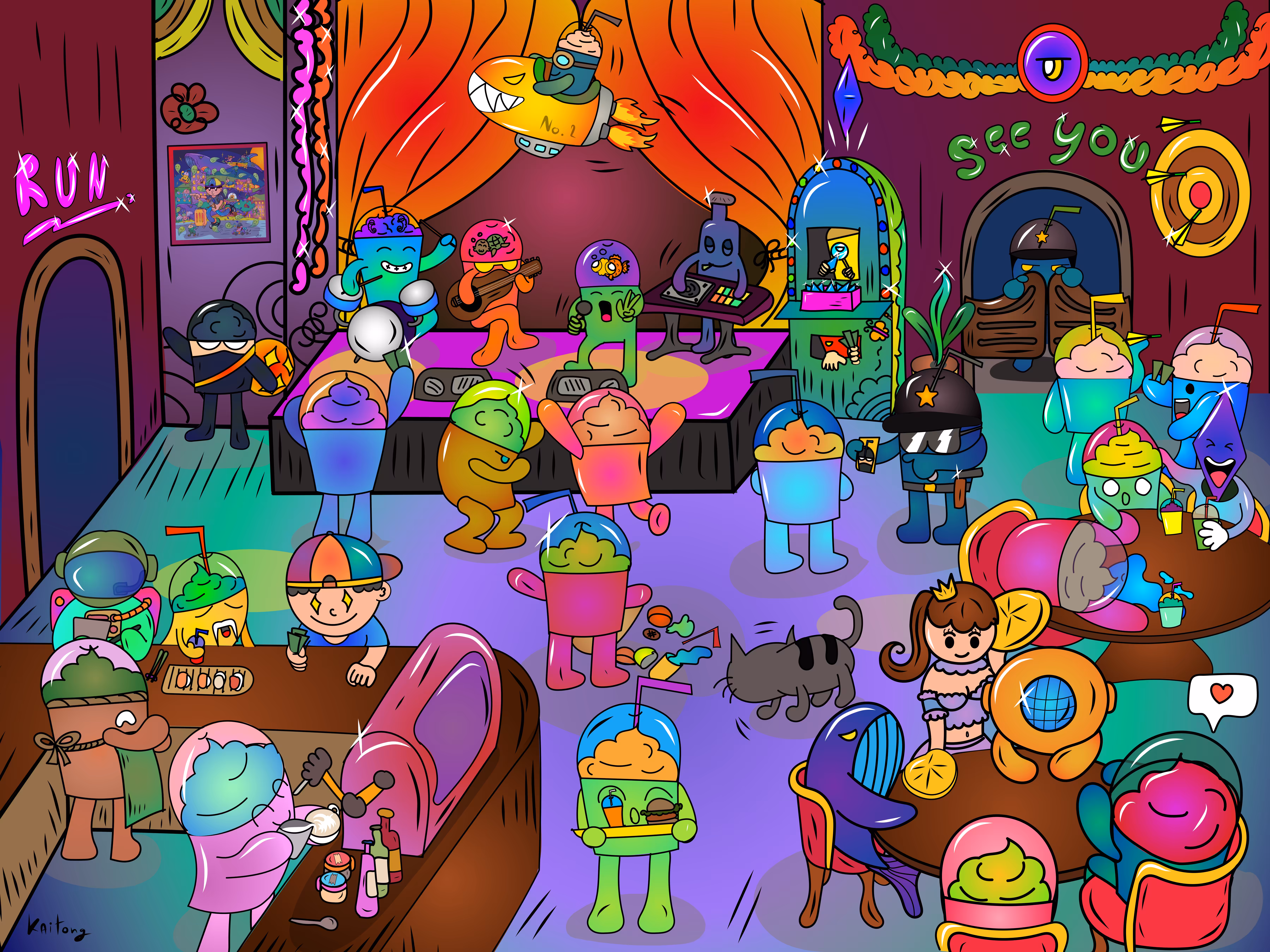 Cups Cafe relax and dance.