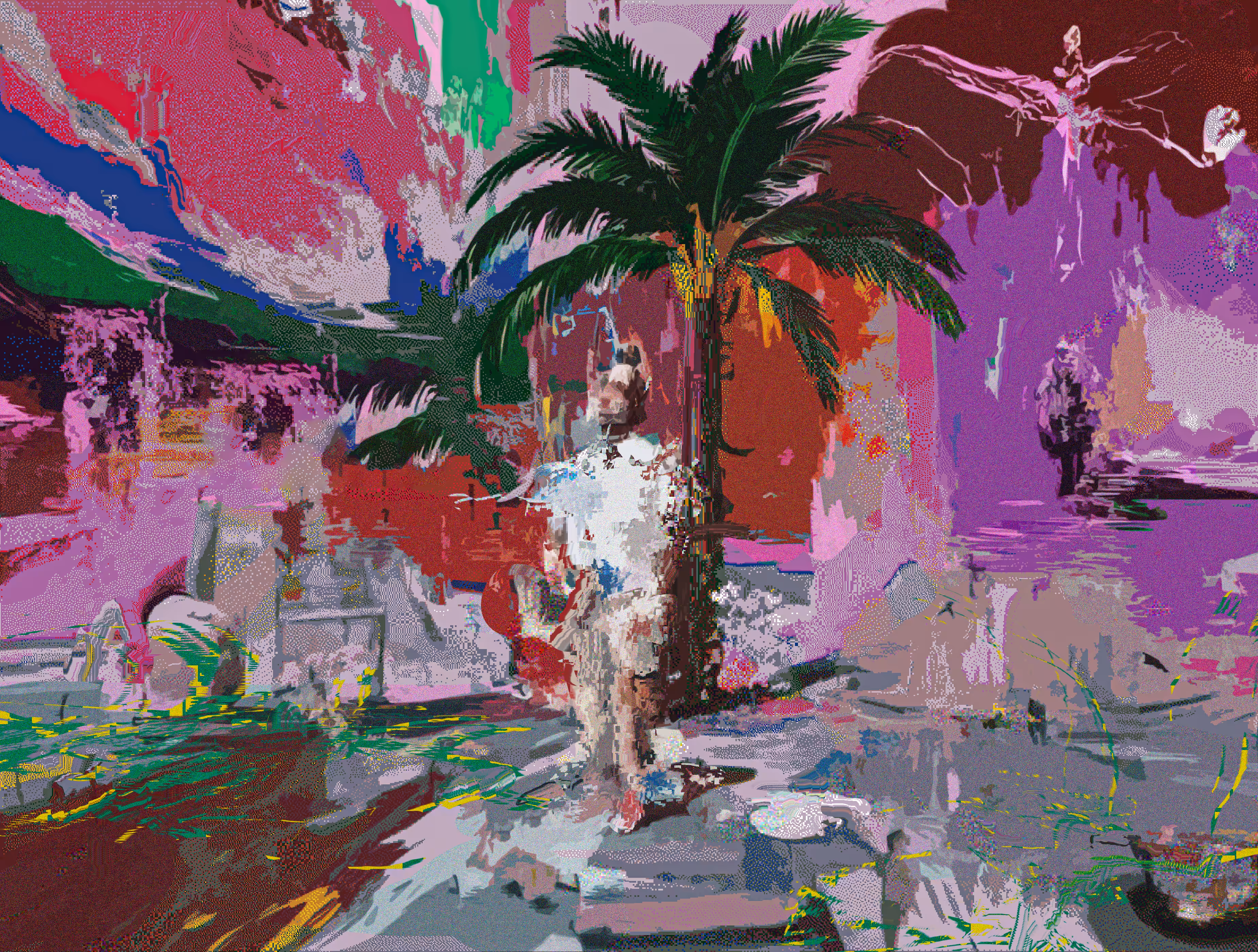 Observations while standing under a palm tree