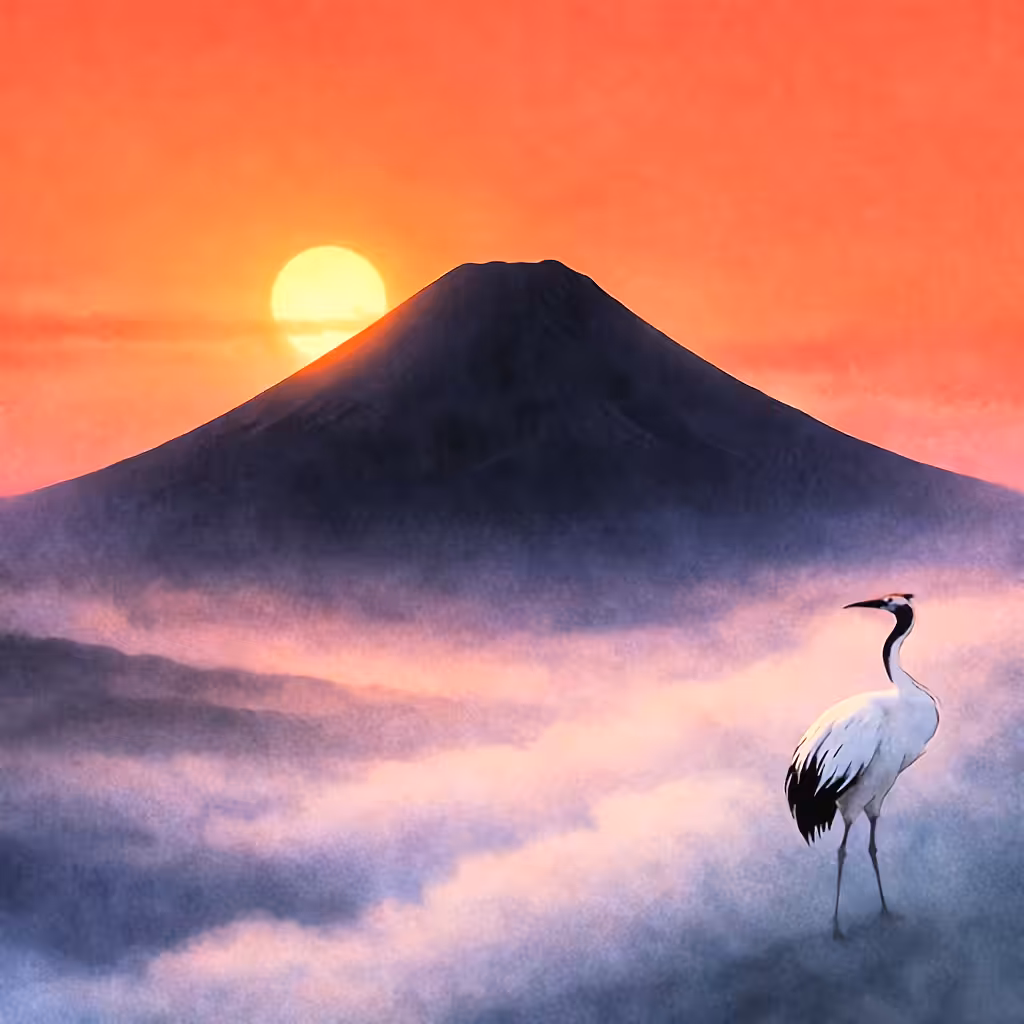 Simple Fuji Art: Evening Mist