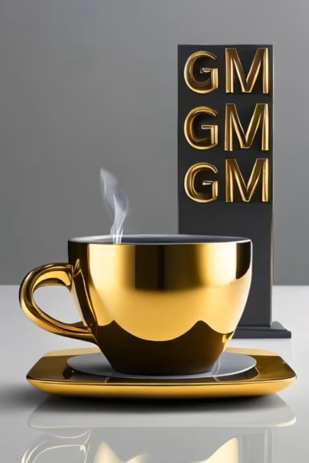 GM GM GM - Gold Sculpture