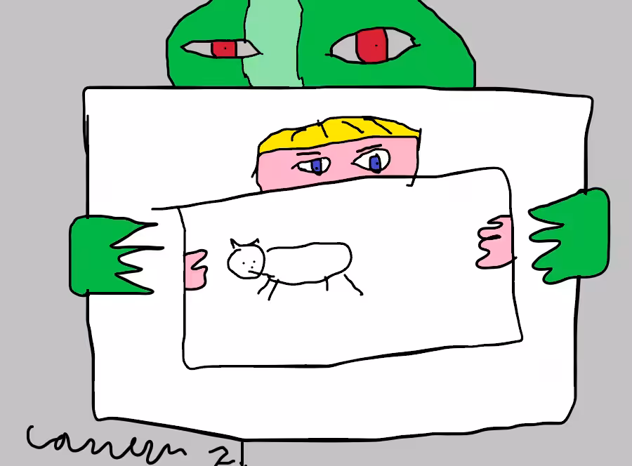 Lizard Boy Loves to Draw