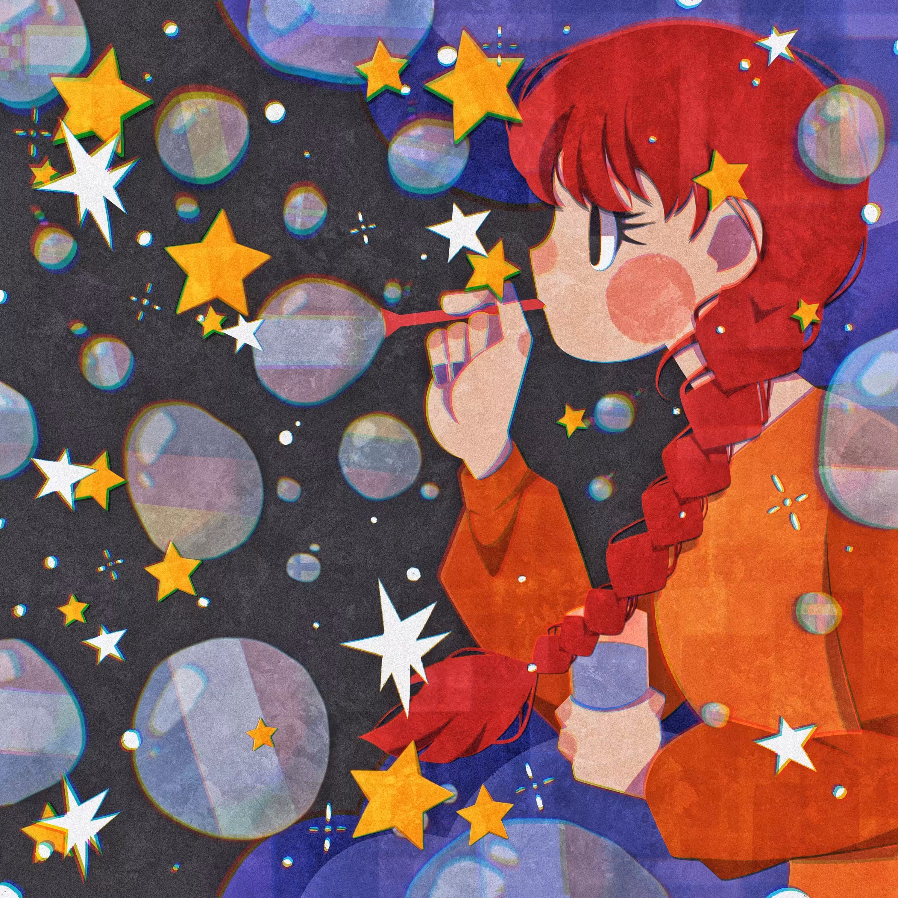 Woman Blowing Bubbles