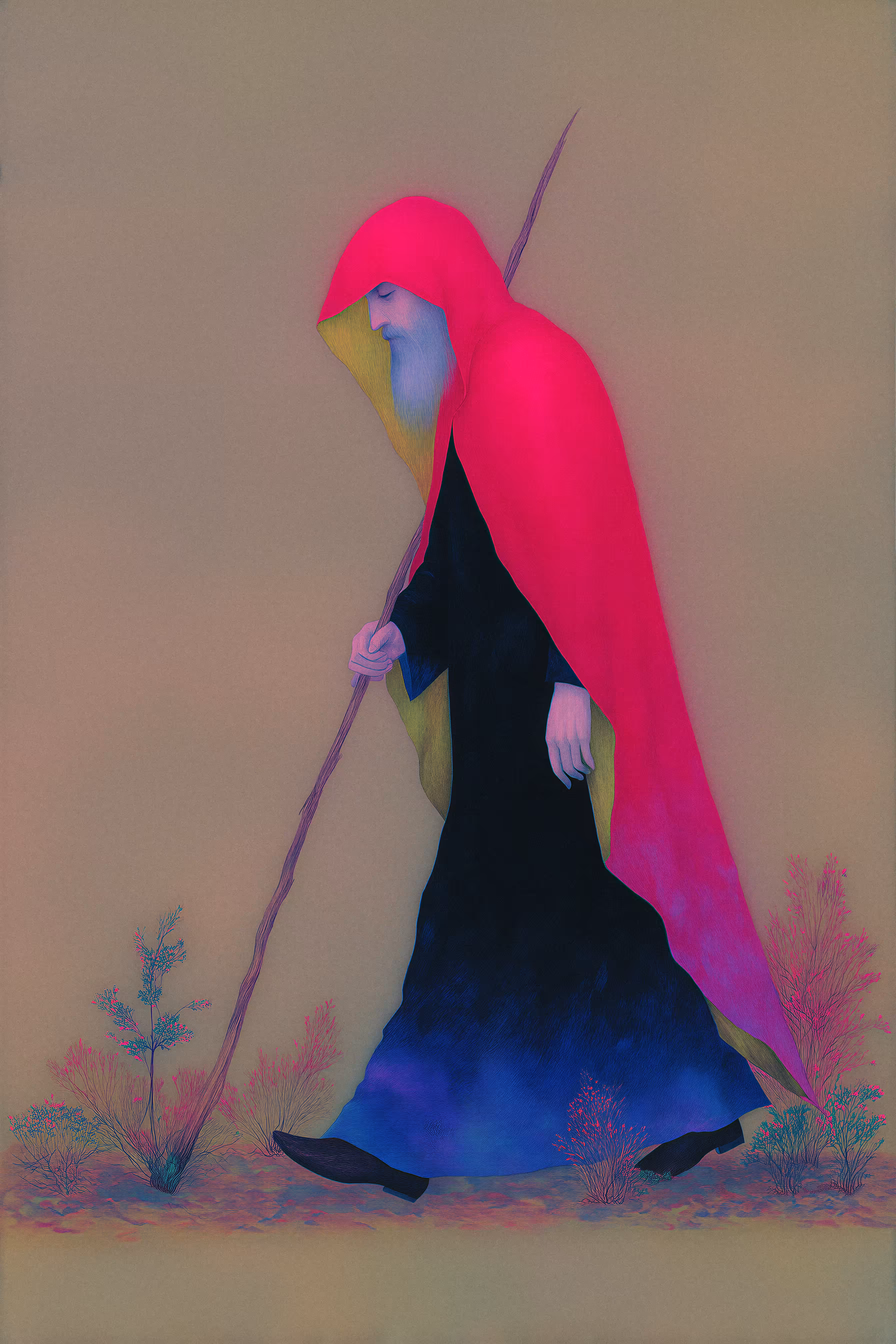 The כֶּשֶׁף Magic Tarot: IX — The Hermit (L’Hermite)