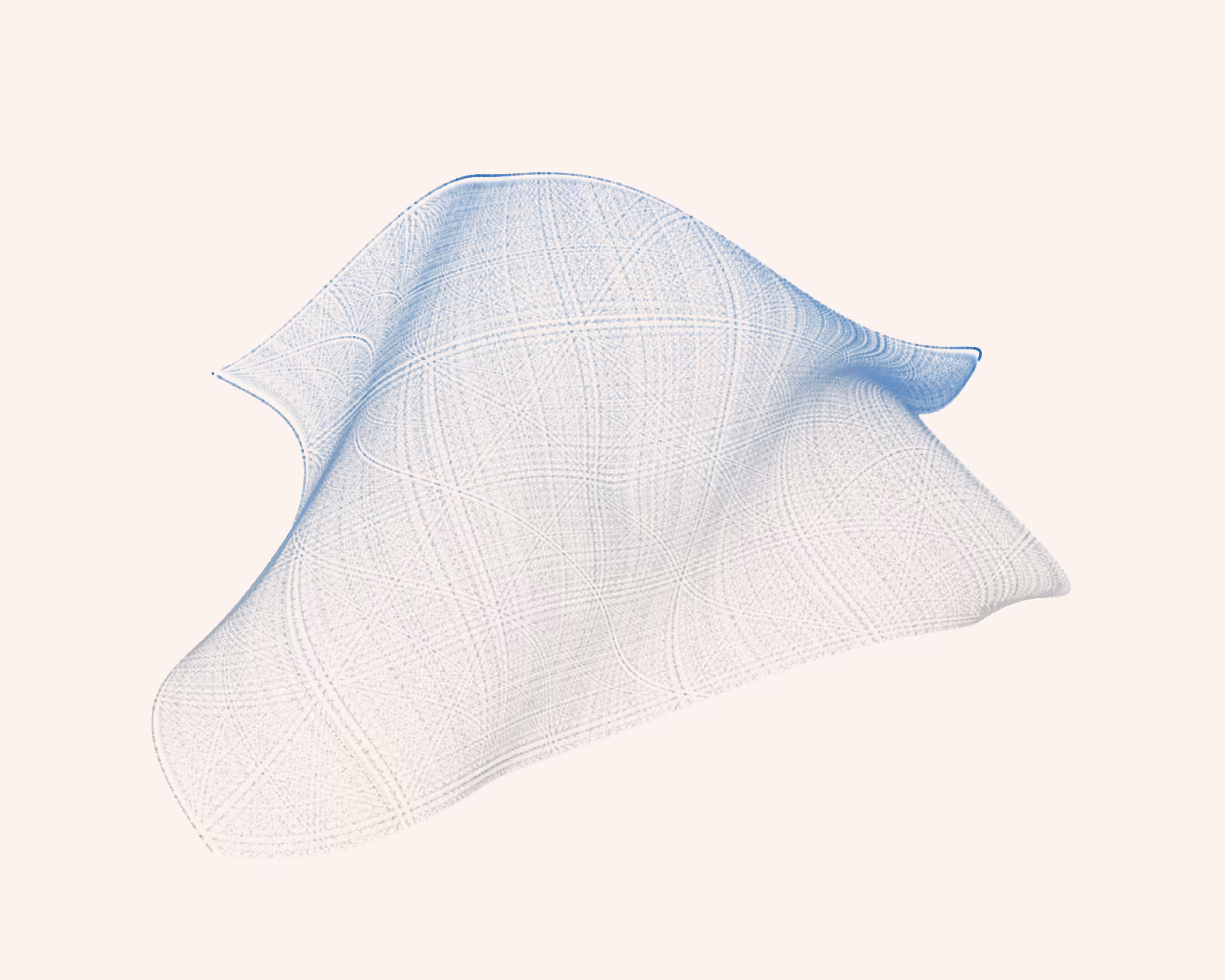 napkin on the floor, blue