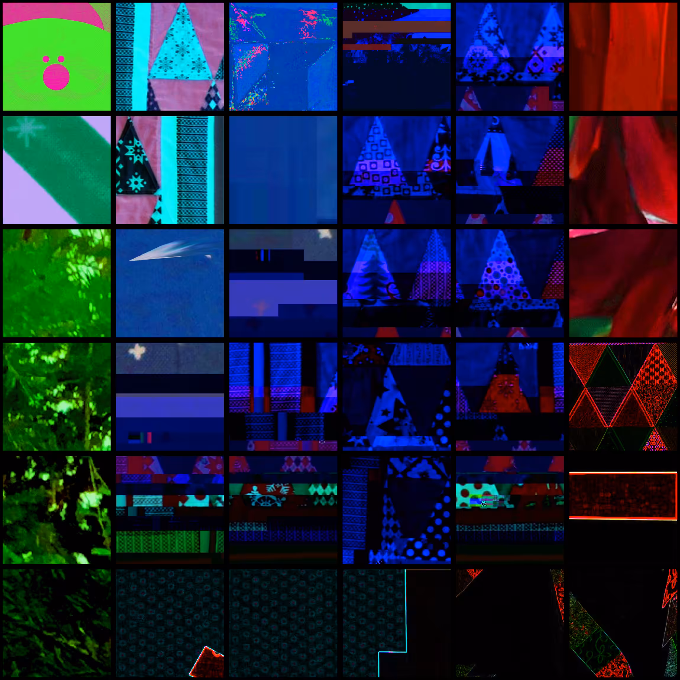 Retired Christmas Glitch Quilt Squares 2021.31