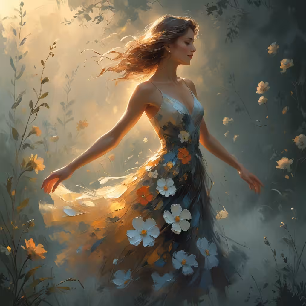 Dance of Blossoms on the Breeze