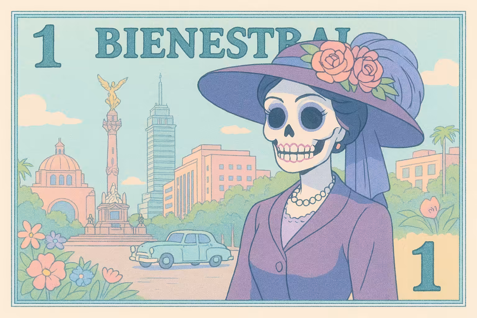 Bienestrales: Mexican Art Money: Bienestrales Mexican Art Money 1 Peso