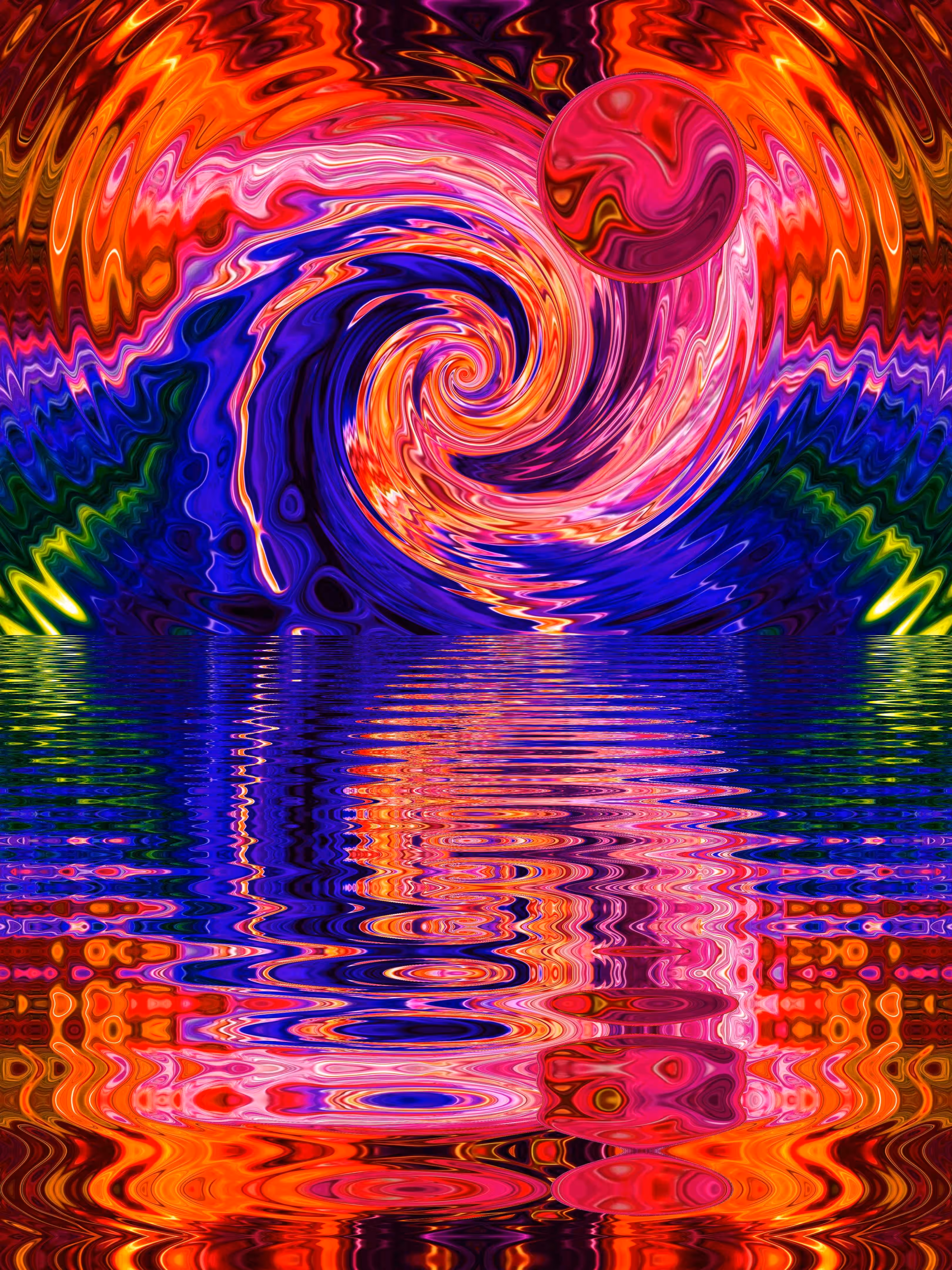 Blue Wave Red Sun 