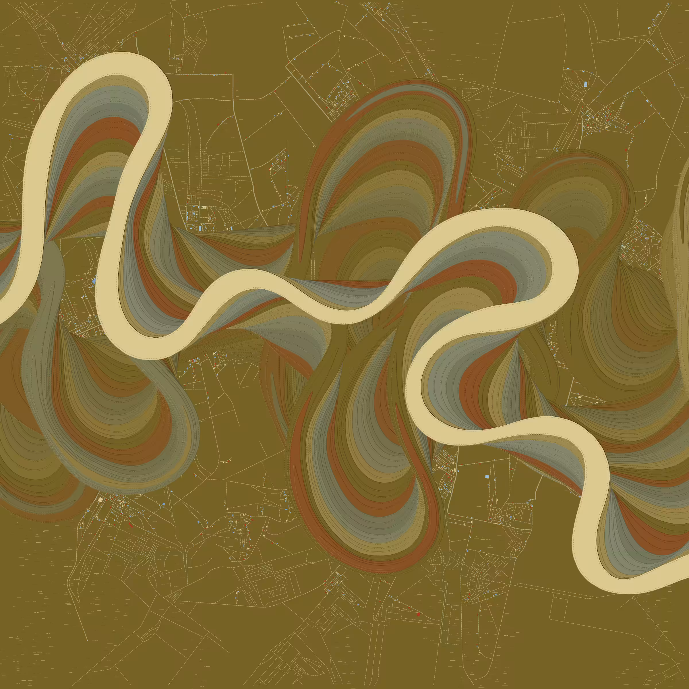 Ancient Courses of Fictional Rivers #307