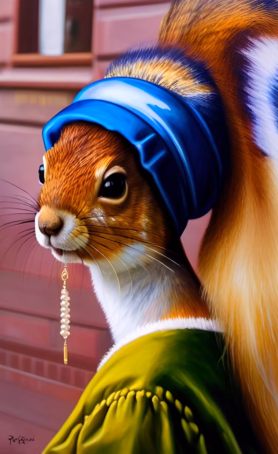 Squirrel With A Pearl Earring