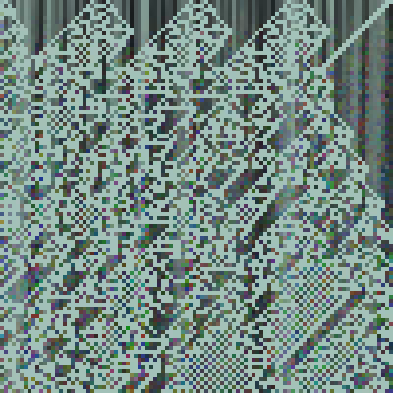 Colored Elementary Cellular Automaton #281