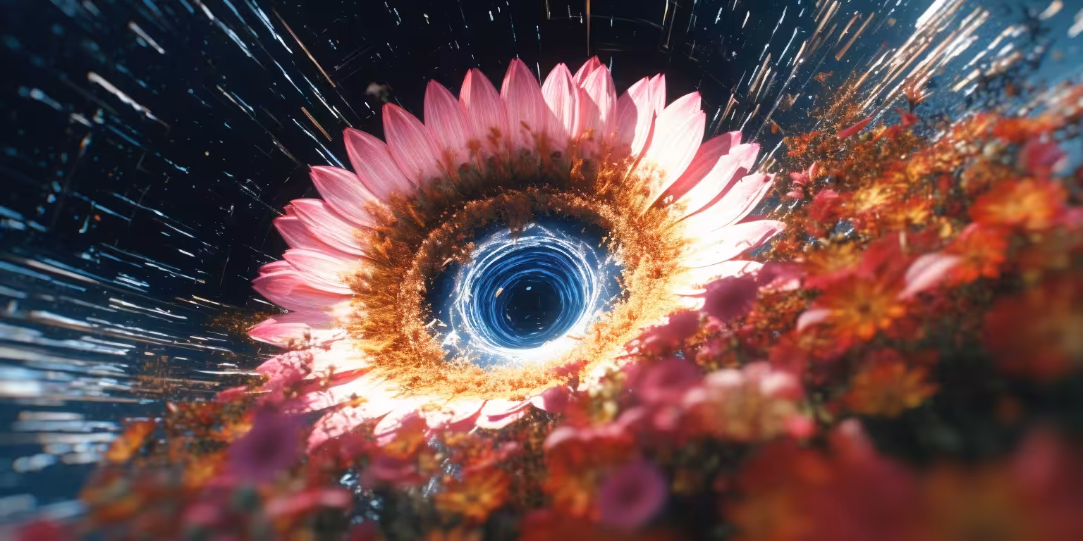 AI Florals: Floral Wormhole 2