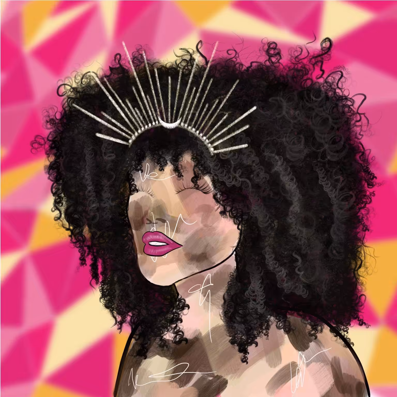 Curly Goddess #002