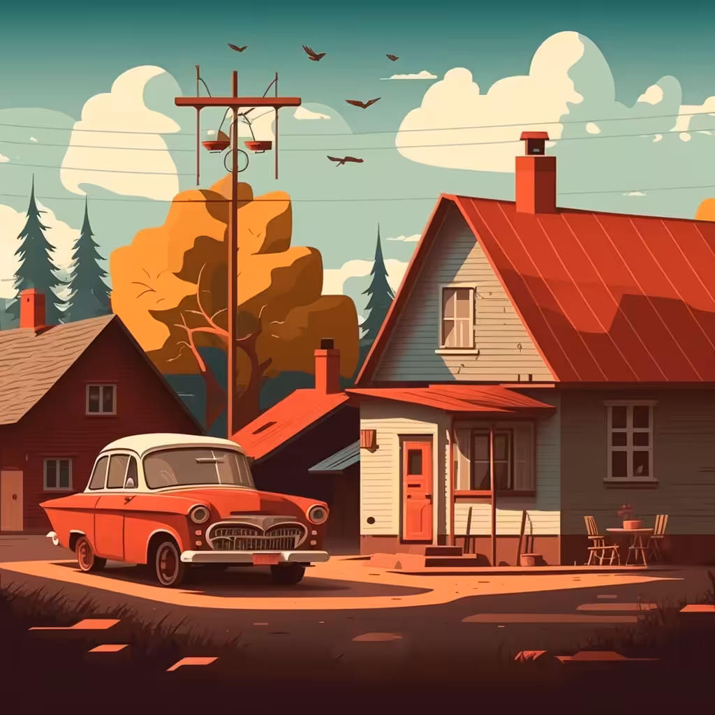 Minimalist depiction of Soviet-era