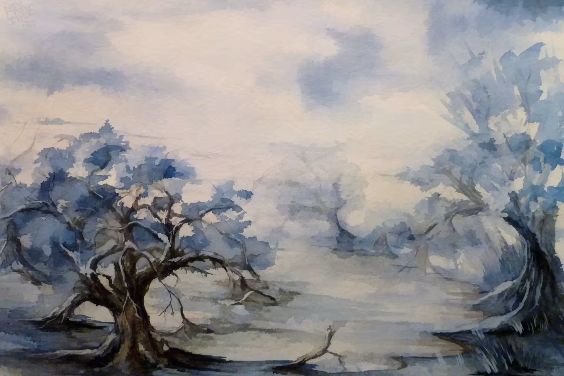 Fantasy watercolor landscape 0004