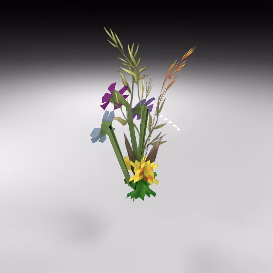 Hand-hacked Bouquet 129