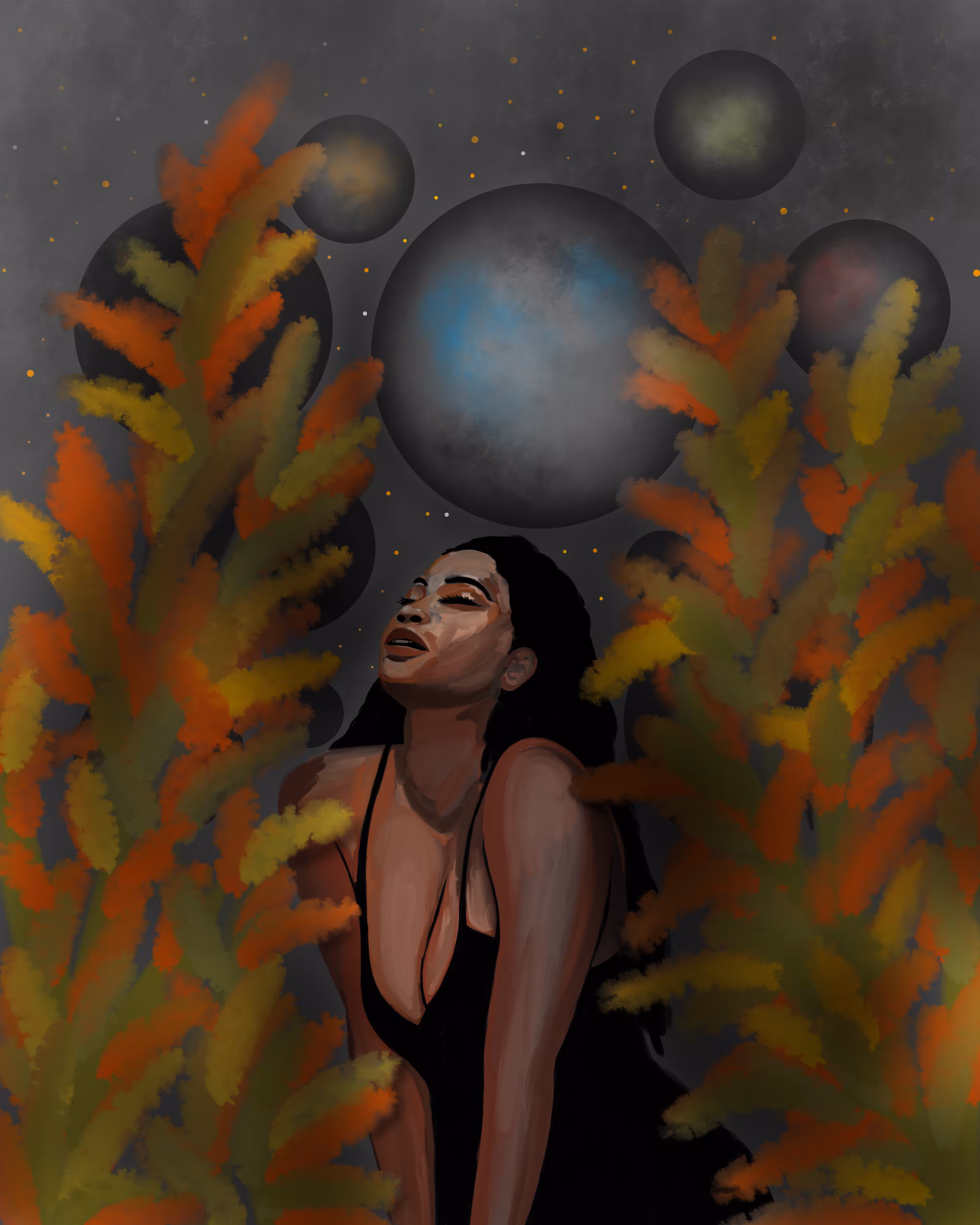 Between breath and orbit