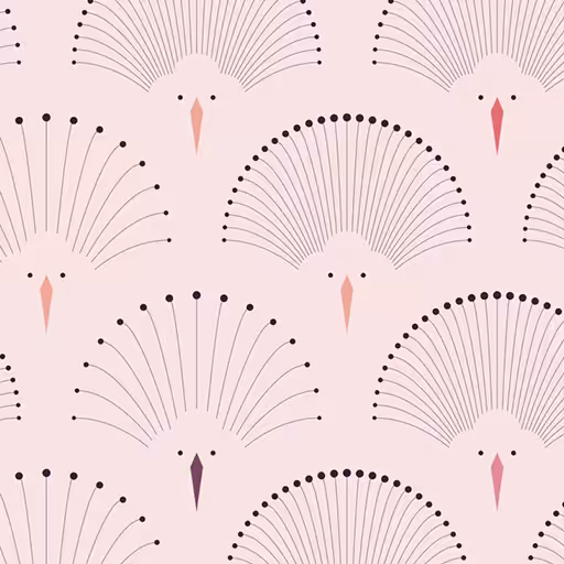 ART DECO BIRDS WALLPAPER