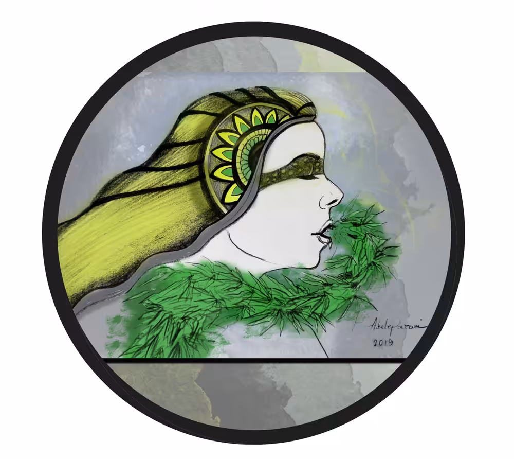 girl and cannabis
