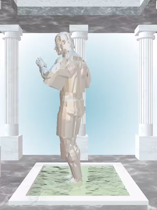 HeavenComputer: The Fragmented Robotic Silver Haze Man #3623