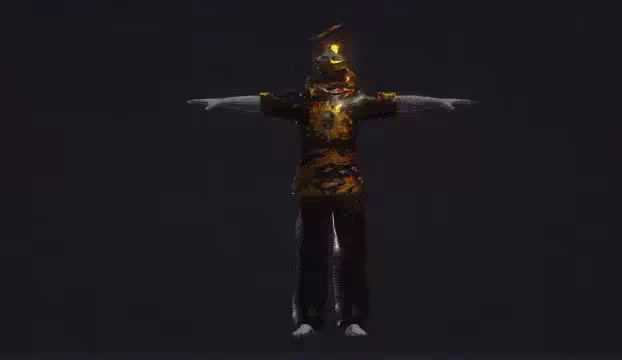 Fire in the Sky with Mask – 3D Avatar Outfit